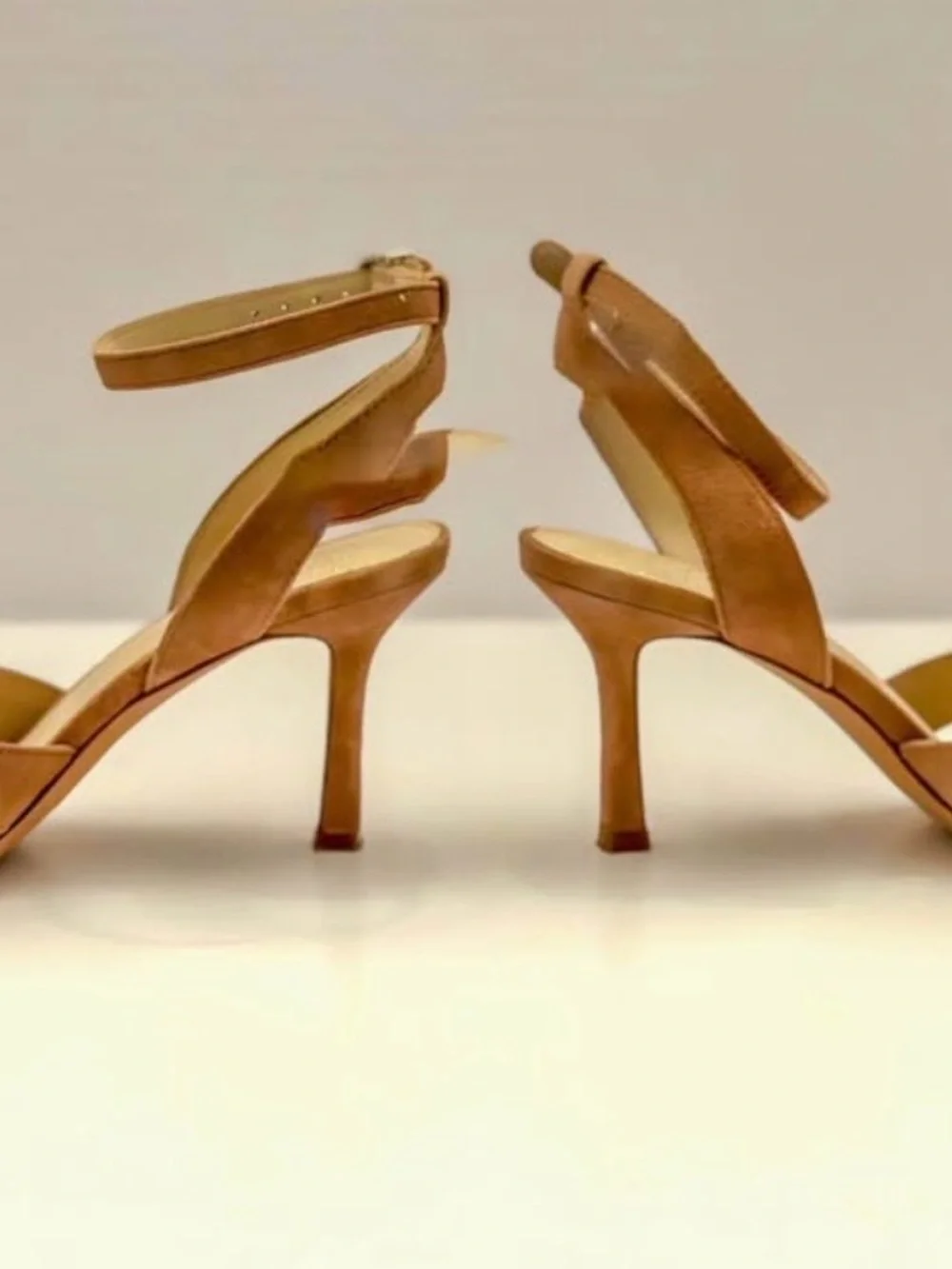 Vince Camuto Women's Suede Tan Strappy  Heels